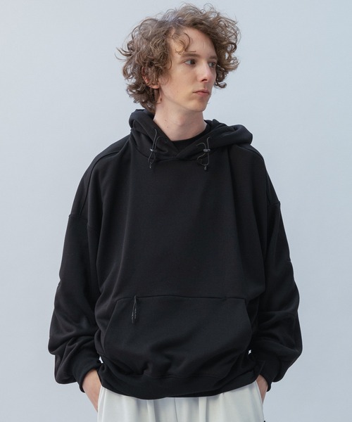 +phenix（プラスフェニックス）の「+phenix(プラスフェニックス) TECH SWEAT HOODIE / テック スウェット フーディー（パーカー・メンズ・ブラック/ホワイト/チャコール・XL/L/M）」の13枚目の写真