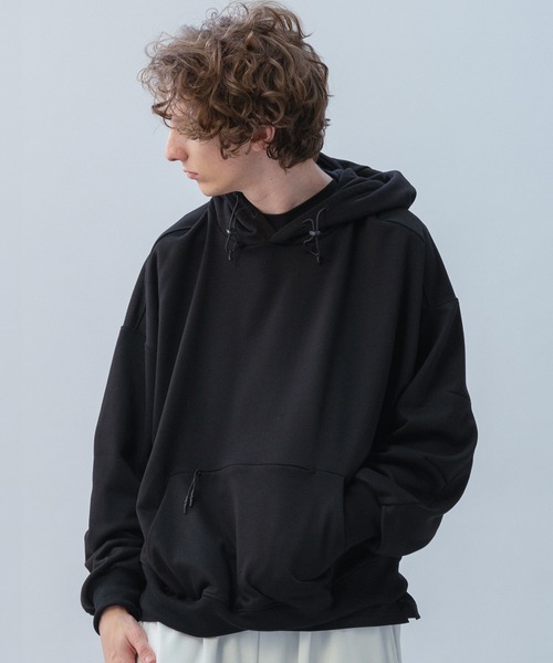 +phenix（プラスフェニックス）の「+phenix(プラスフェニックス) TECH SWEAT HOODIE / テック スウェット フーディー（パーカー・メンズ・ブラック/ホワイト/チャコール・XL/L/M）」の14枚目の写真