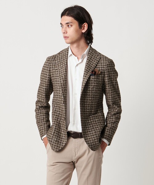 TAGLIATORE（タリアトーレ）の「＜TAGLIATORE＞ファンシーチェック シングル 2ボタン テーラードジャケット（テーラードジャケット・メンズ・ブラウン系・50/48/46）」の2枚目の写真