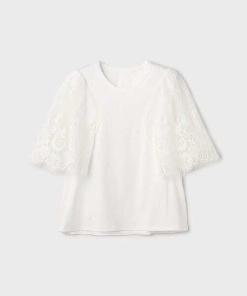 Diagram(ダイアグラム)の「レースフレアカットトップ(Tシャツ/カットソー・レディース・ホワイト/ブラック・36)」の20枚目の写真