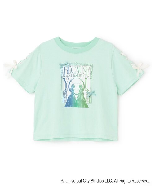 mezzo piano Junior(メゾピアノジュニア)の「【WICKED】レースアップリボンアソートTシャツ(Tシャツ/カットソー・キッズ・ピンク/エメラルド/チャコール・M:150cm/S:140cm/L:160cm)」の6枚目の写真