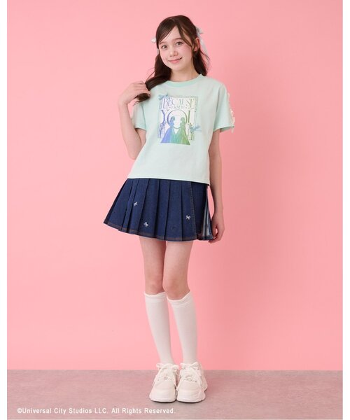 mezzo piano Junior(メゾピアノジュニア)の「【WICKED】レースアップリボンアソートTシャツ(Tシャツ/カットソー・キッズ・ピンク/エメラルド/チャコール・M:150cm/S:140cm/L:160cm)」の9枚目の写真