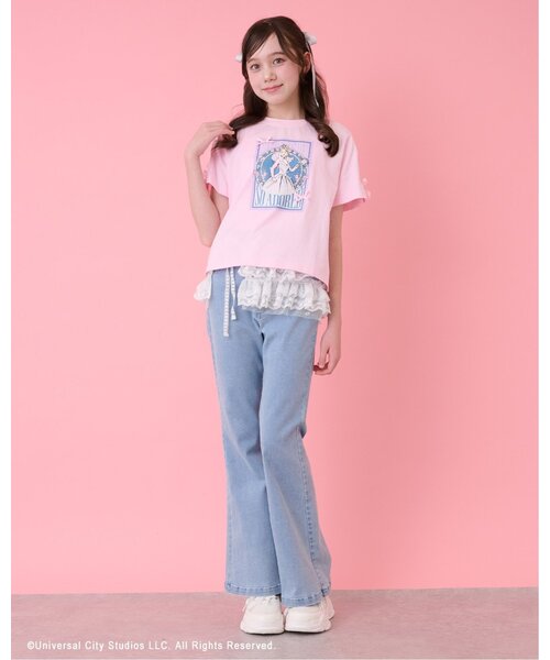 mezzo piano Junior(メゾピアノジュニア)の「【WICKED】レースアップリボンアソートTシャツ(Tシャツ/カットソー・キッズ・ピンク/エメラルド/チャコール・M:150cm/S:140cm/L:160cm)」の10枚目の写真