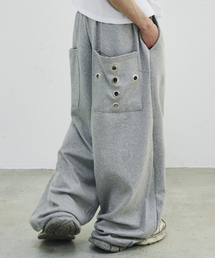SCALLYWAG（スカリーワグ）の「メガワイドアイレットトレーニングパンツ[グレー]（スウェットパンツ）」