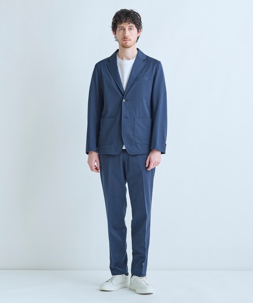 MEN'S BIGI（メンズビギ）の「【COVEROSS W/カバロスダブル】別注 リカバリーセットアップジャケット＜血行促進/抗酸化作用/遠赤外線効果＞（テーラードジャケット・メンズ・ネイビー/ベージュ/チャコールグレー・04/03/02/01）」の10枚目の写真