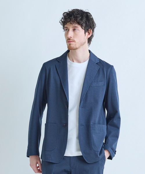 MEN'S BIGI（メンズビギ）の「【COVEROSS W/カバロスダブル】別注 リカバリーセットアップジャケット＜血行促進/抗酸化作用/遠赤外線効果＞（テーラードジャケット・メンズ・ネイビー/ベージュ/チャコールグレー・04/03/02/01）」の7枚目の写真