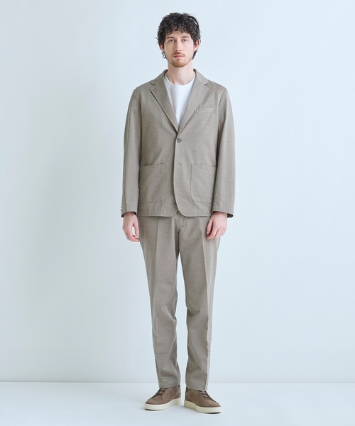 MEN'S BIGI（メンズビギ）の「【COVEROSS W/カバロスダブル】別注 リカバリーセットアップジャケット＜血行促進/抗酸化作用/遠赤外線効果＞（テーラードジャケット・メンズ・ネイビー/ベージュ/チャコールグレー・04/03/02/01）」の9枚目の写真