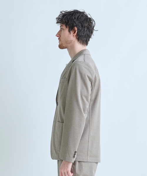 MEN'S BIGI（メンズビギ）の「【COVEROSS W/カバロスダブル】別注 リカバリーセットアップジャケット＜血行促進/抗酸化作用/遠赤外線効果＞（テーラードジャケット・メンズ・ネイビー/ベージュ/チャコールグレー・04/03/02/01）」の4枚目の写真