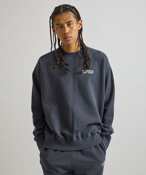 Saturdays NYC(サタデーズ ニューヨークシティ )の「Ari Relaxed Ozone Washed Sweatshirt(スウェット・メンズ・ネイビー/スミクロ・L/S/M/XL)」の5枚目の写真