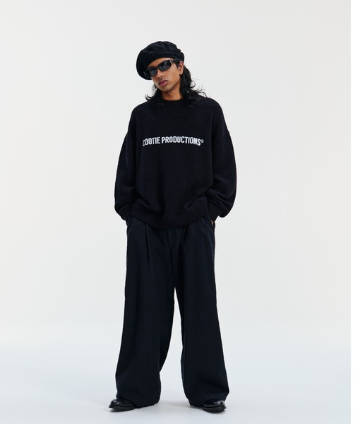 COOTIE PRODUCTIONS（クーティープロダクションズ）の「Plaited Jersey Beret（ハンチング/ベレー帽・メンズ・ブラック・FREE）」の2枚目の写真