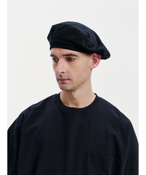 COOTIE PRODUCTIONS（クーティープロダクションズ）の「Plaited Jersey Beret（ハンチング/ベレー帽・メンズ・ブラック・FREE）」の3枚目の写真
