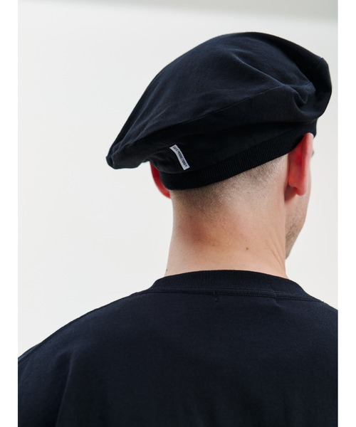 COOTIE PRODUCTIONS（クーティープロダクションズ）の「Plaited Jersey Beret（ハンチング/ベレー帽・メンズ・ブラック・FREE）」の4枚目の写真