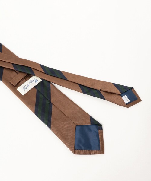 BEAMS F（ビームスエフ）の「TUDOR ROSES / シルク ストライプ ネクタイ（ネクタイ・メンズ・ネイビー/ベージュ・ONE SIZE）」の3枚目の写真