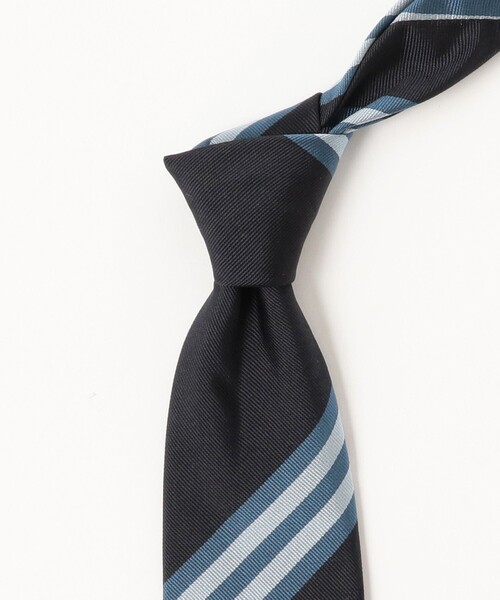 BEAMS F（ビームスエフ）の「TUDOR ROSES / シルク ストライプ ネクタイ（ネクタイ・メンズ・ネイビー/ベージュ・ONE SIZE）」の8枚目の写真