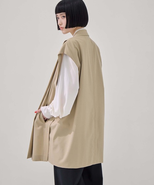 UJOH(ウジョー)の「【UJOH/ウジョー】別注 TAILORED VEST/テイラードベスト(ベスト・レディース・ベージュ/ブラック・2)」の12枚目の写真