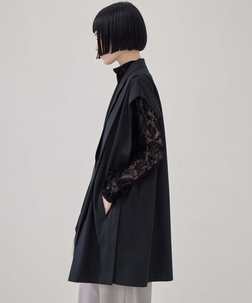 UJOH(ウジョー)の「【UJOH/ウジョー】別注 TAILORED VEST/テイラードベスト(ベスト・レディース・ベージュ/ブラック・2)」の21枚目の写真