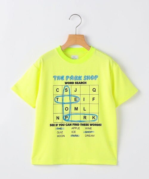 THE PARK SHOP(ザパークショップ)の「THE PARK SHOP:115~145cm /WORD SEARCH Tシャツ(Tシャツ/カットソー・キッズ・イエロー/ブルー・135/115/145/125)」の2枚目の写真