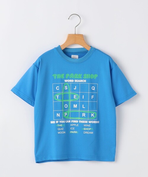 THE PARK SHOP(ザパークショップ)の「THE PARK SHOP:115~145cm /WORD SEARCH Tシャツ(Tシャツ/カットソー・キッズ・イエロー/ブルー・135/115/145/125)」の1枚目の写真
