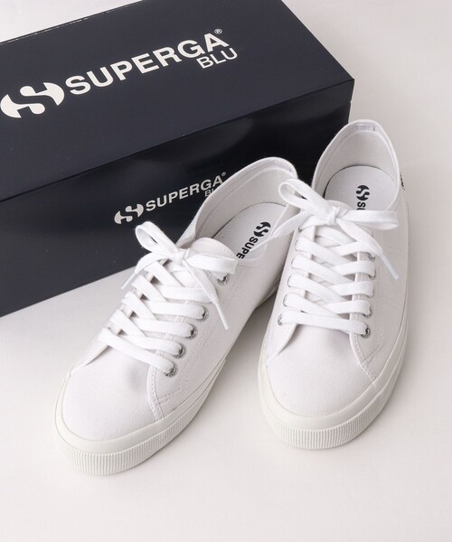 SUPERGA(スペルガ)の「【SUPERGA/スペルガ】3750 LEGGERA 26SSコレクション(スニーカー・メンズ・ホワイト/ネイビー・42/40/41/43)」の2枚目の写真