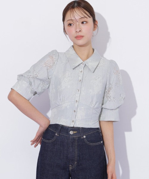 JILL by JILL STUART（ジルバイジルスチュアート）の「ウエストビスチェデザインブラウス（シャツ/ブラウス・レディース・ブラック/ホワイト/グリーン・FREE）」の16枚目の写真