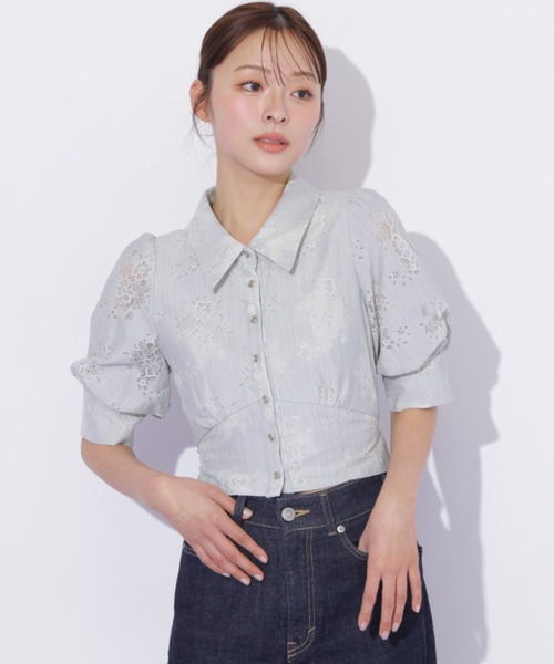 JILL by JILL STUART（ジルバイジルスチュアート）の「ウエストビスチェデザインブラウス（シャツ/ブラウス・レディース・ブラック/ホワイト/グリーン・FREE）」の17枚目の写真
