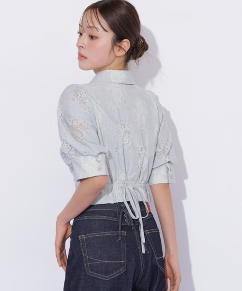 JILL by JILL STUART（ジルバイジルスチュアート）の「ウエストビスチェデザインブラウス（シャツ/ブラウス・レディース・ブラック/ホワイト/グリーン・FREE）」の21枚目の写真