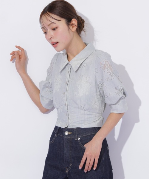 JILL by JILL STUART（ジルバイジルスチュアート）の「ウエストビスチェデザインブラウス（シャツ/ブラウス・レディース・ブラック/ホワイト/グリーン・FREE）」の19枚目の写真