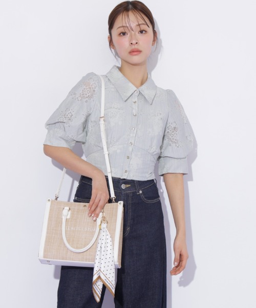 JILL by JILL STUART（ジルバイジルスチュアート）の「ウエストビスチェデザインブラウス（シャツ/ブラウス・レディース・ブラック/ホワイト/グリーン・FREE）」の22枚目の写真