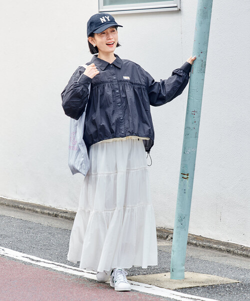 セール】Super Light Nylon ショートギャザーシャツ＜セットアップ対応