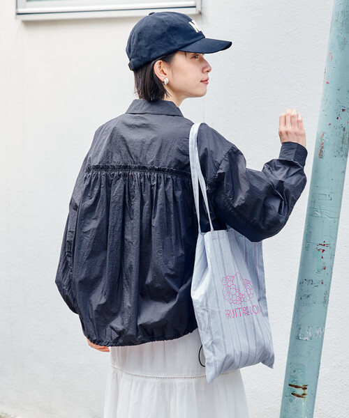 セール】Super Light Nylon ショートギャザーシャツ＜セットアップ対応