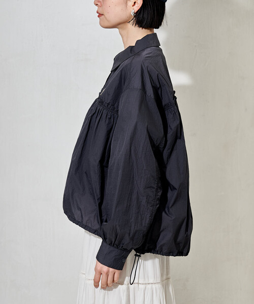 セール】Super Light Nylon ショートギャザーシャツ＜セットアップ対応