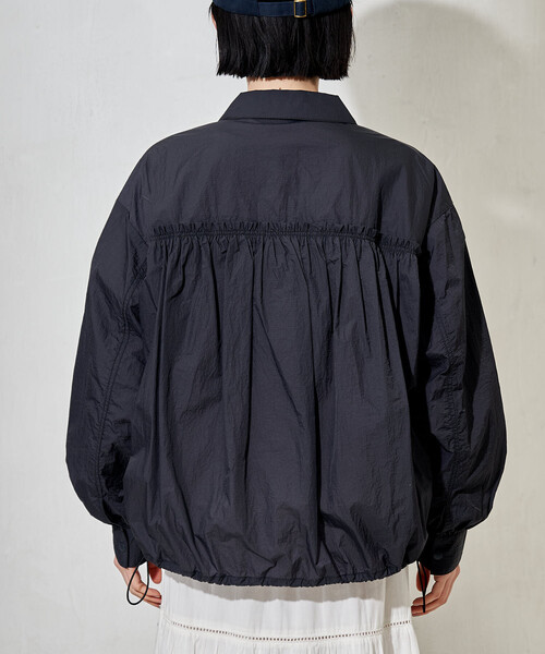 セール】Super Light Nylon ショートギャザーシャツ＜セットアップ対応