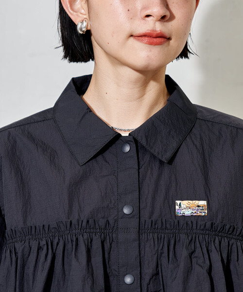 セール】Super Light Nylon ショートギャザーシャツ＜セットアップ対応