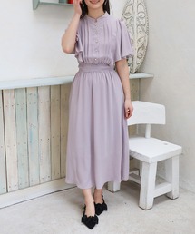 ASTORIA ODIER（アストリアオディール）の「ピンタックフレアスリーブワンピース（ワンピース）」