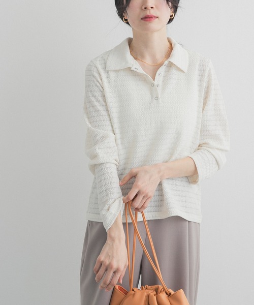 URBAN RESEARCH DOORS(アーバンリサーチドアーズ)の「カットレースシャツ(シャツ/ブラウス・レディース・ブラック/オフホワイト・FREE)」の1枚目の写真