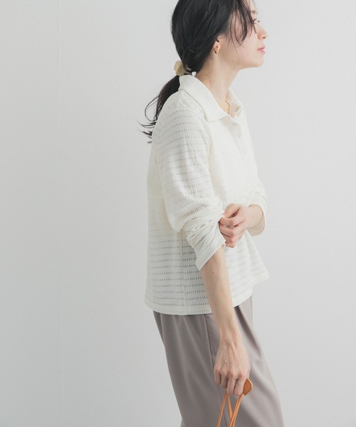 URBAN RESEARCH DOORS(アーバンリサーチドアーズ)の「カットレースシャツ(シャツ/ブラウス・レディース・ブラック/オフホワイト・FREE)」の8枚目の写真