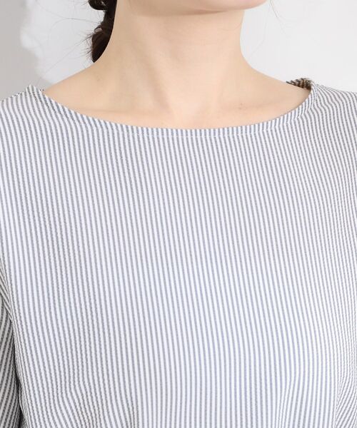 SHOO・LA・RUE（シューラルー）の「【洗濯機可/UV/3WAY】シルエットが変えられる ウエストリボンブラウス（シャツ/ブラウス・レディース・ベビーピンク/ブルー系7/チャコールグレー・04/03/02/01）」の14枚目の写真