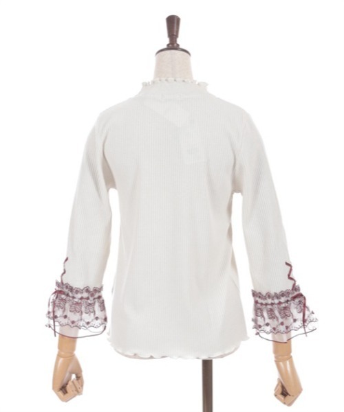 axes femme(アクシーズファム)の「苺チュールレース七分袖PO(Tシャツ/カットソー・レディース・キナリ/レッド/ブラック・FREE)」の14枚目の写真