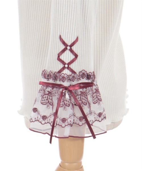 axes femme(アクシーズファム)の「苺チュールレース七分袖PO(Tシャツ/カットソー・レディース・キナリ/レッド/ブラック・FREE)」の16枚目の写真