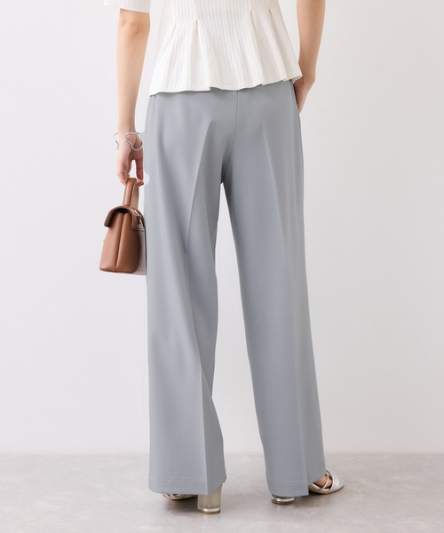 VIS（ビス）の「ベルトディティールタックワイドパンツ/イージーケア・接触冷感（その他パンツ・レディース・チャコールグレー/サックスブルー/ダークブラウン・SS/S/M）」の6枚目の写真