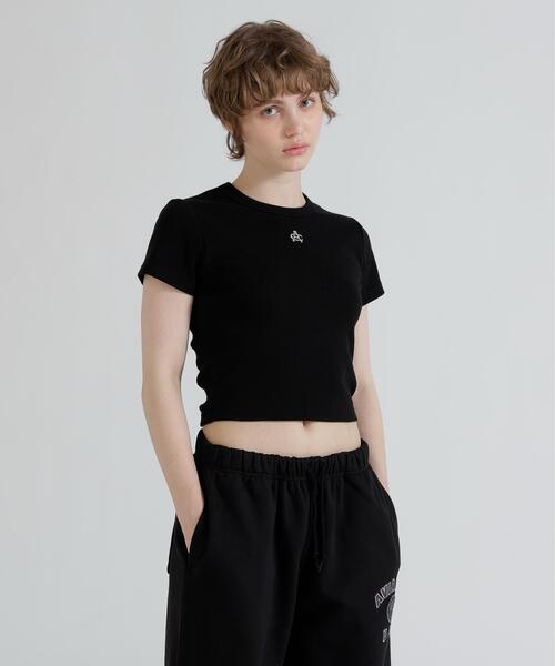 AVIREX(アヴィレックス)の「《直営店限定》S/S AC RIB T-SHIRT(Tシャツ/カットソー・レディース・ブラック/ホワイト系2/グレー・S/M)」の3枚目の写真