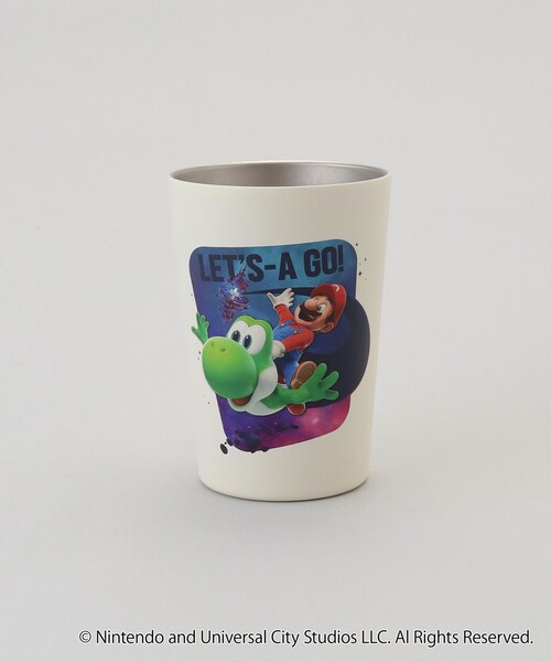 SUPER MARIO タンブラー2個＆ティッシュケース ステンレスタンブラー460ml マリオとヨッシー ＜Super Mario スーパー