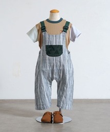 Hoppetta（ホッペッタ）の「【Hoppetta(ホッペッタ)】さんかくゴムサロペット 70-80cm・80-90・90-100cm（サロペット/オーバーオール）」