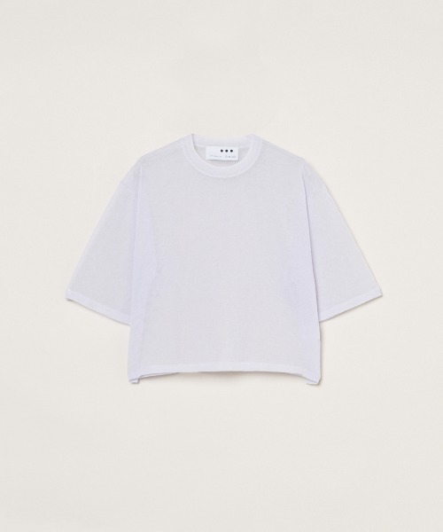 three dots(スリードッツ)の「アロア シアー Tシャツ(Tシャツ/カットソー・レディース・ベージュ系その他/パープル系その他/ベージュ系その他2/パープル/ネイビー/ブルー系その他・SMALL)」の5枚目の写真