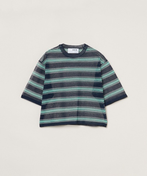 three dots(スリードッツ)の「アロア シアー Tシャツ(Tシャツ/カットソー・レディース・ベージュ系その他/パープル系その他/ベージュ系その他2/パープル/ネイビー/ブルー系その他・SMALL)」の4枚目の写真