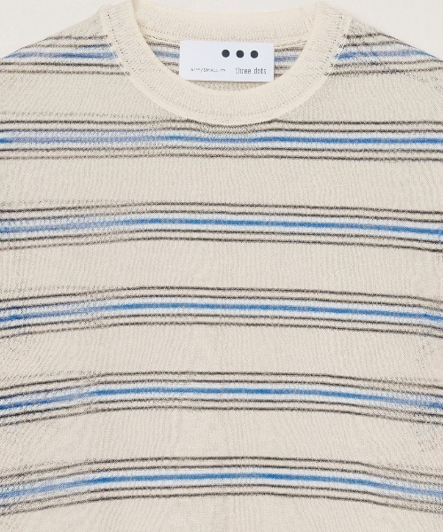 three dots(スリードッツ)の「アロア シアー Tシャツ(Tシャツ/カットソー・レディース・ベージュ系その他/パープル系その他/ベージュ系その他2/パープル/ネイビー/ブルー系その他・SMALL)」の10枚目の写真