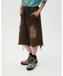 DISCOVERED（ディスカバード）の「DOUBLE KNEE DENIM SHORTS（デニムパンツ）」