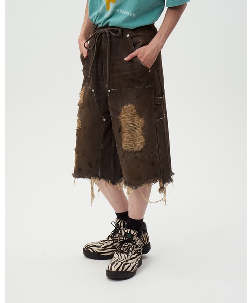 DOUBLE KNEE DENIM SHORTS（デニムパンツ）｜DISCOVERED（ディスカバー