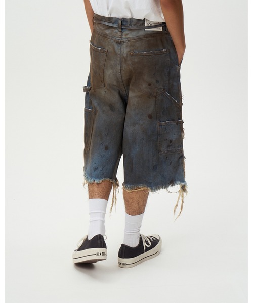 DISCOVERED(ディスカバード)の「DOUBLE KNEE DENIM SHORTS(デニムパンツ・メンズ・ブラック/インディゴブルー・LARGE/SMALL)」の8枚目の写真