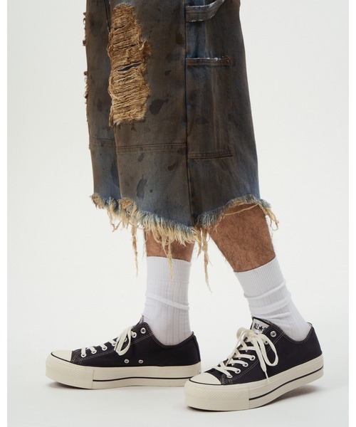 DISCOVERED(ディスカバード)の「DOUBLE KNEE DENIM SHORTS(デニムパンツ・メンズ・ブラック/インディゴブルー・LARGE/SMALL)」の11枚目の写真